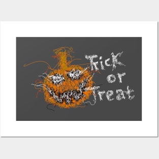 Trick or Treat Scribble Posters and Art